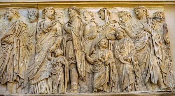 Imperial Family Statue Ara Pacis Altar of Augustus Peace-Rome-Italy